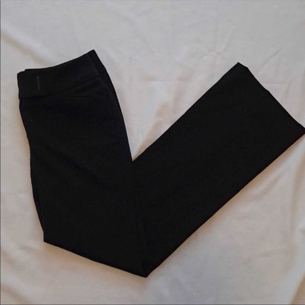 Like New White House Black Market Modern Boot Cut Black Dress Pants Size 0S